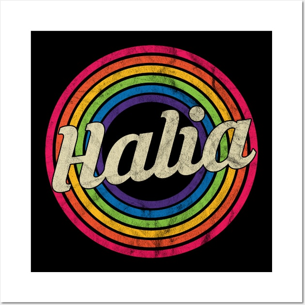 Halia - Retro Rainbow Faded-Style Wall Art by MaydenArt